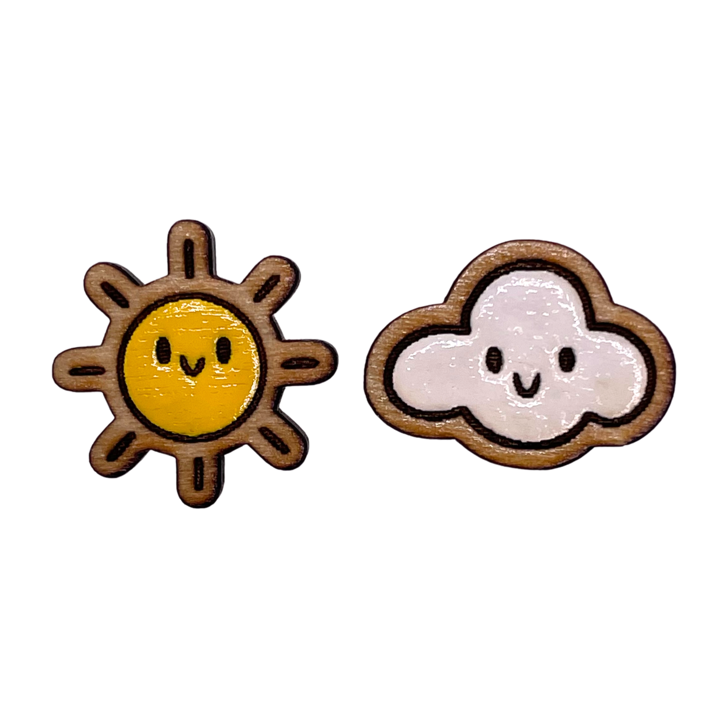 Sun and Cloud Studs