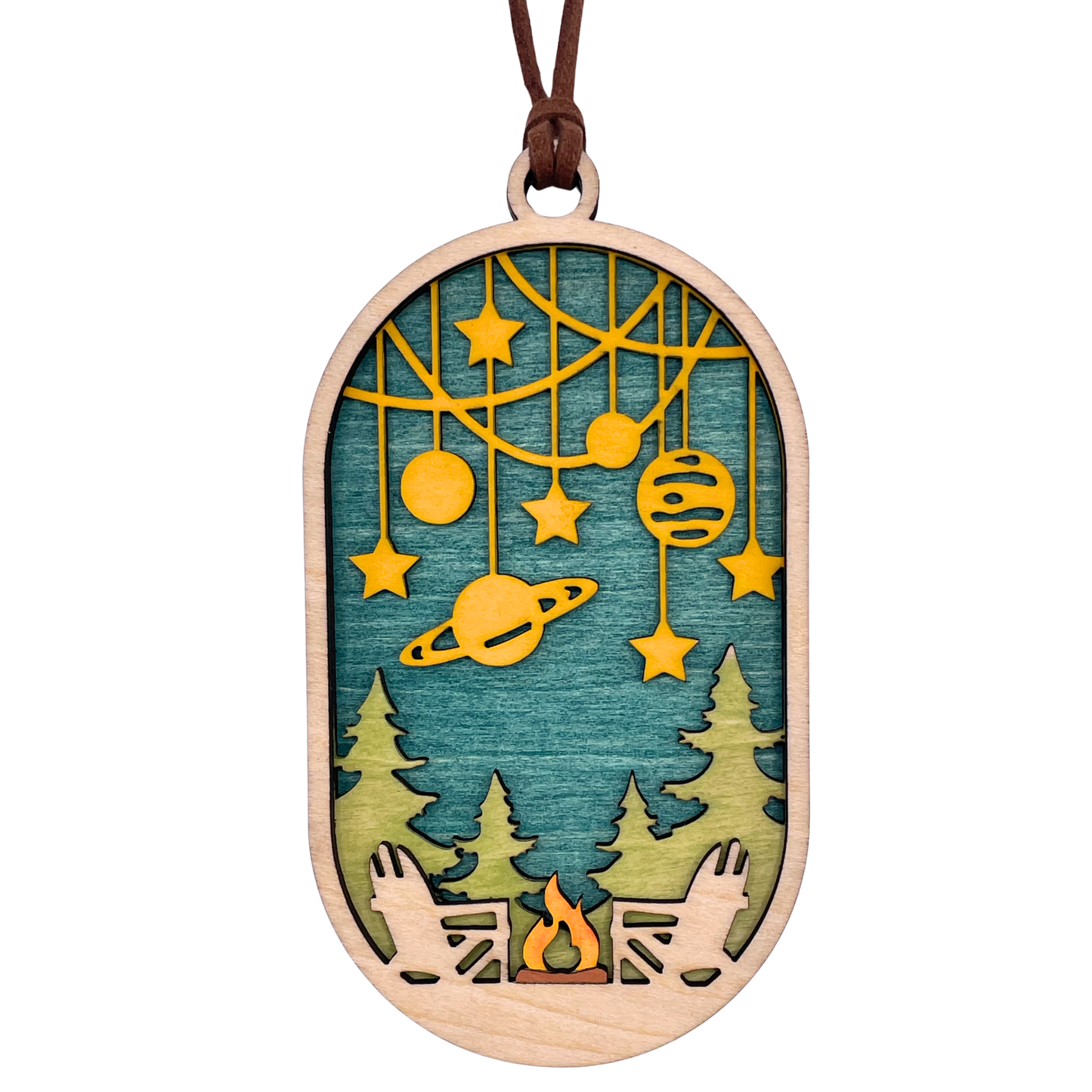 Camping Ornament Triple Layer