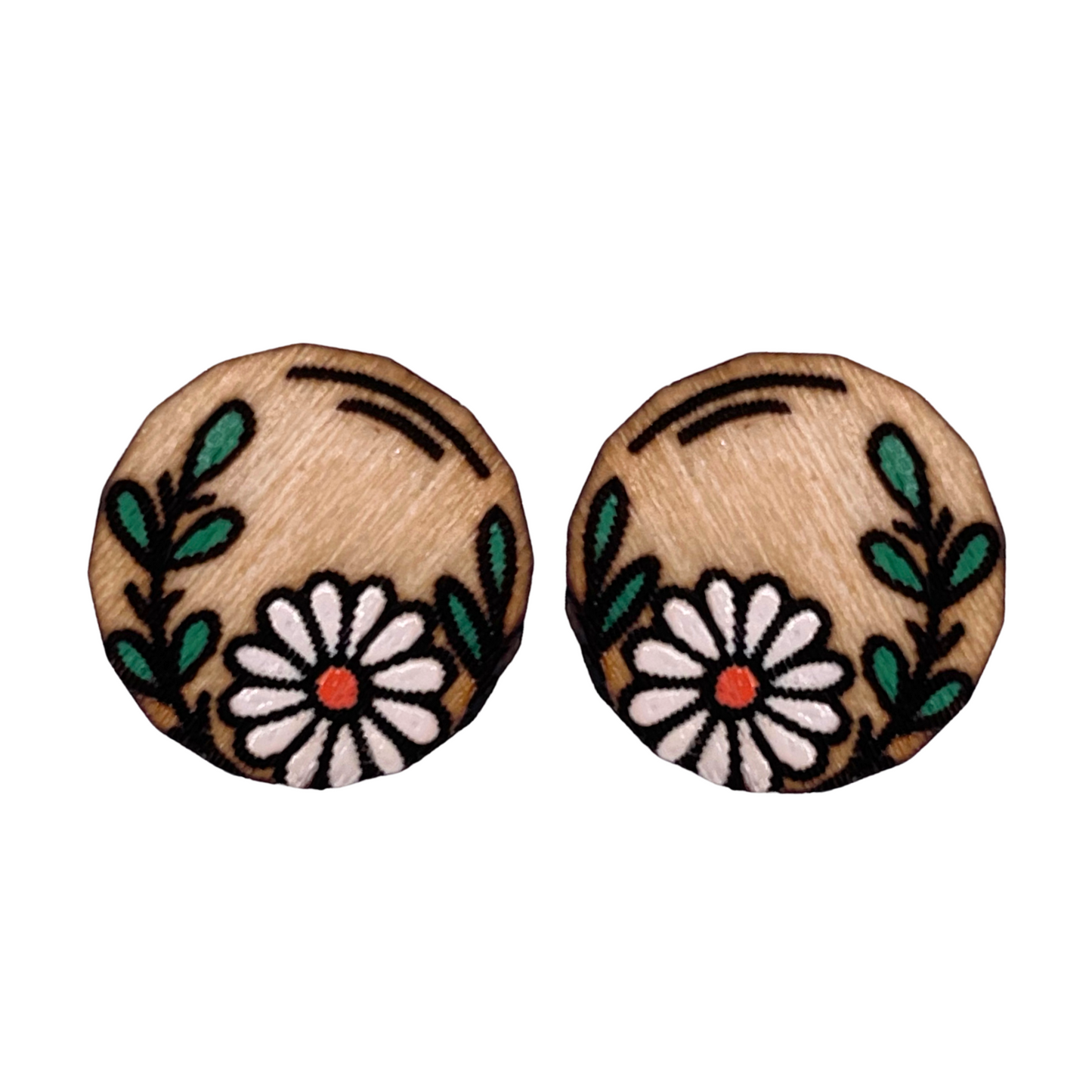 Circle Daisy Studs