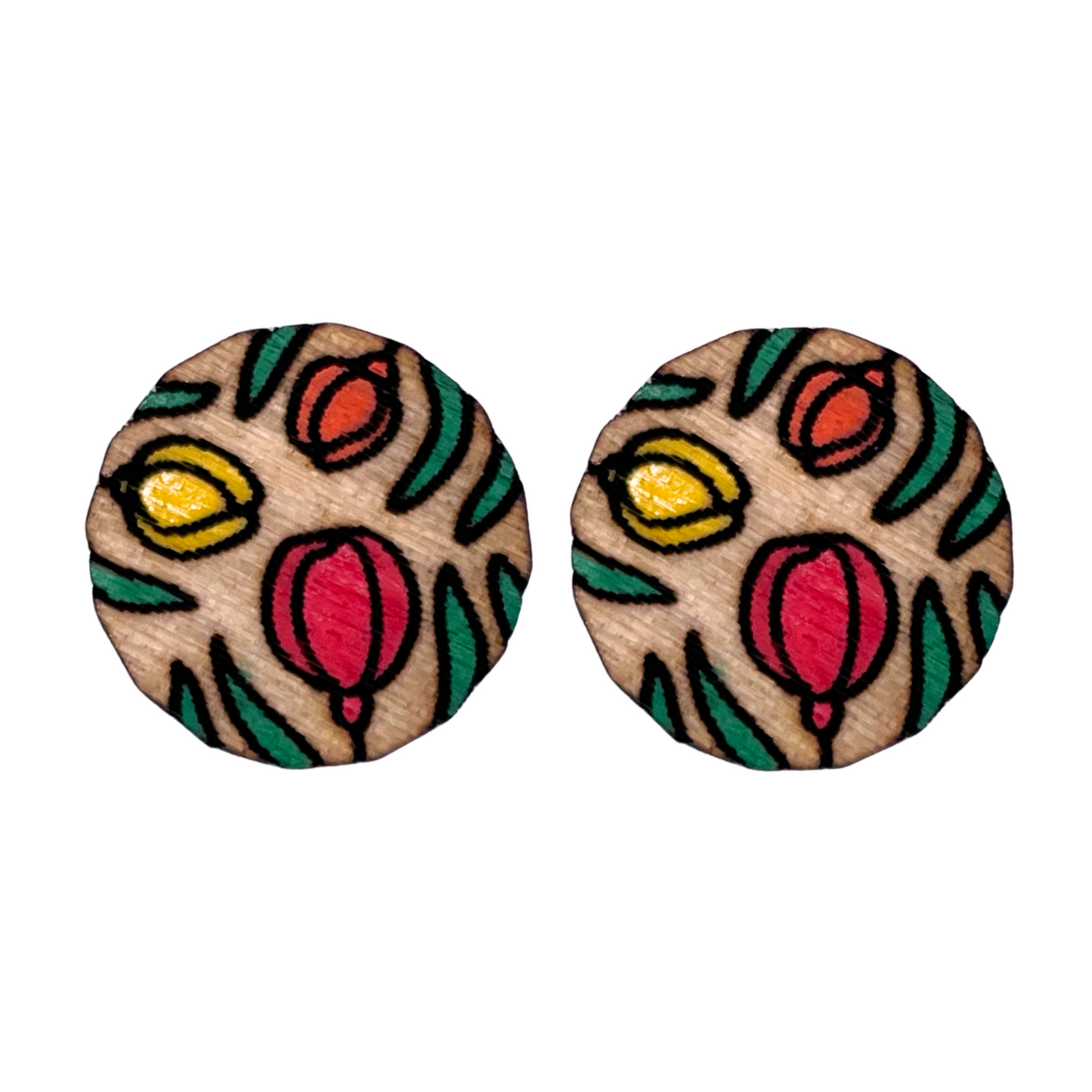 Circle Tulip Studs