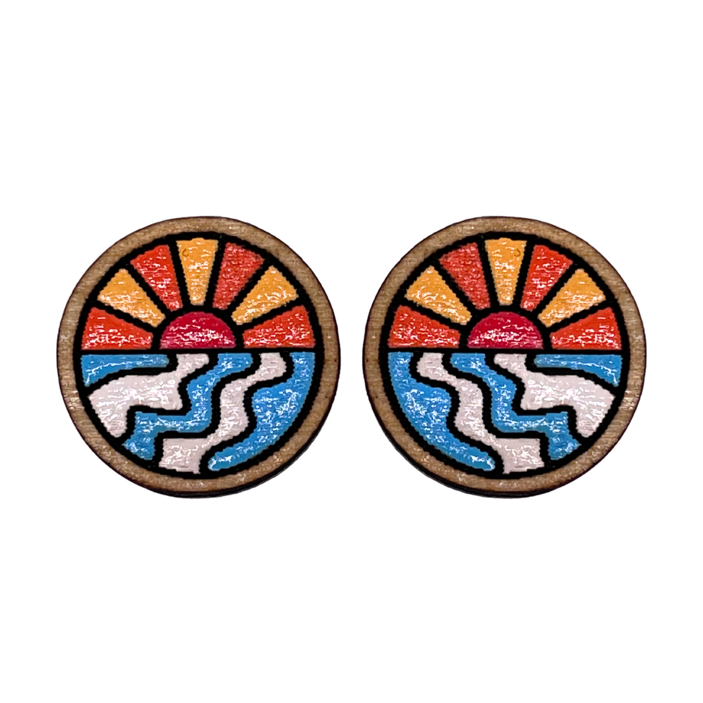 Ocean Sunset Studs