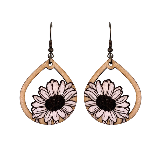 Daisy Teardrop Dangles