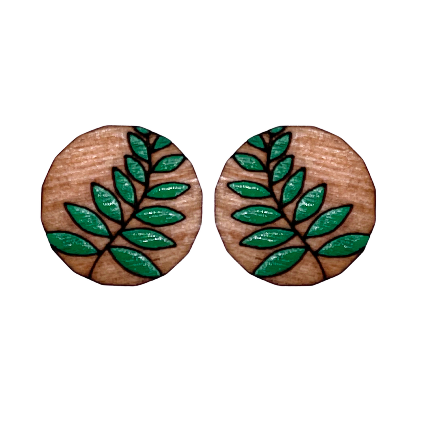 Fern Leaf Studs