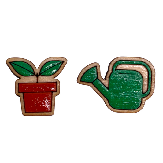 Plant and Watering Can Studs