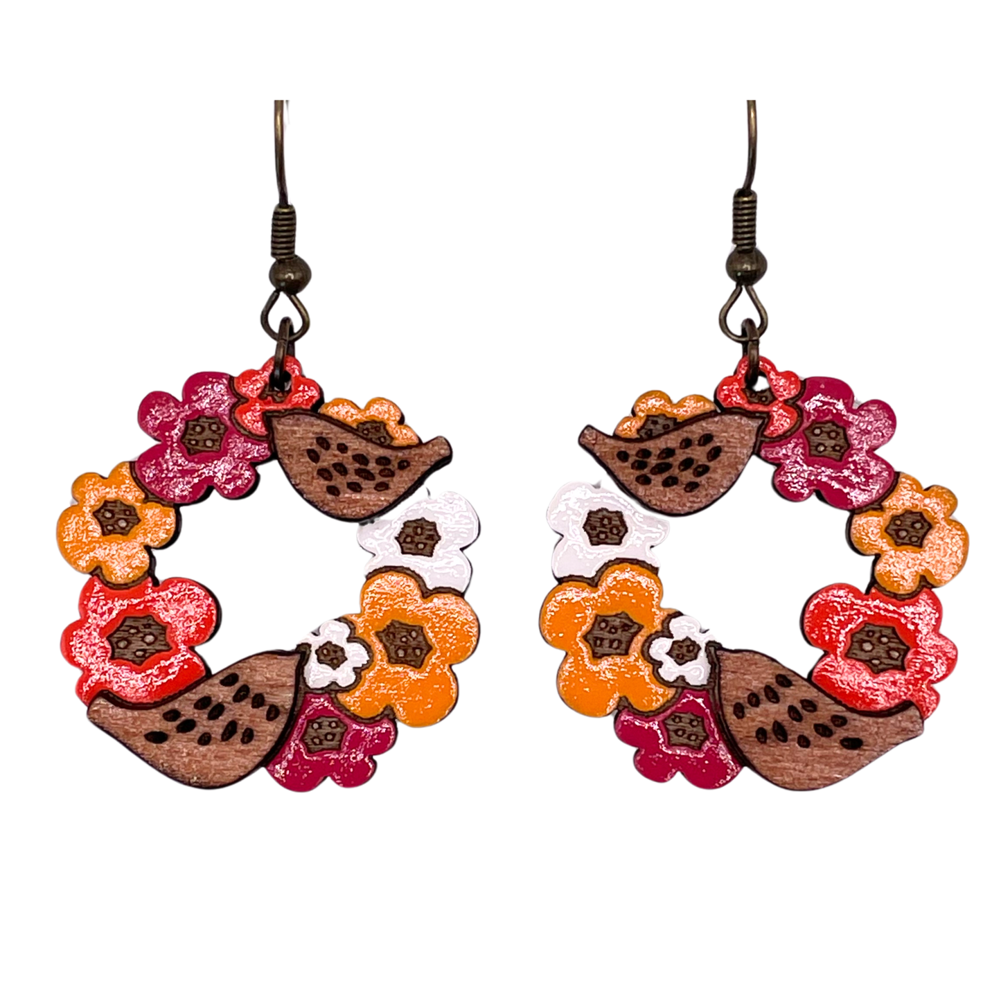 Bird Wreath Dangles