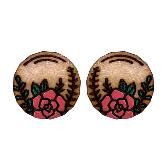 Circle Rose Studs