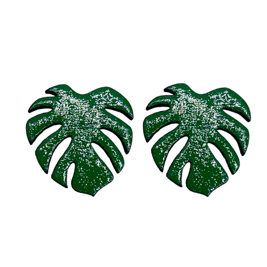 Monstera Leaf Studs