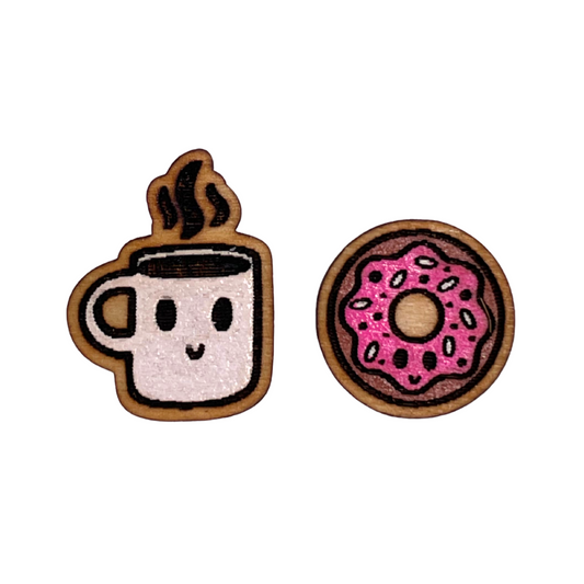 Coffee and Donut Studs