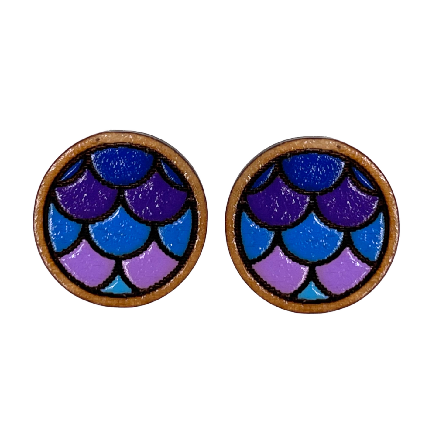 Mermaid Scales Studs